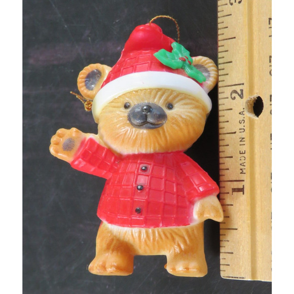 Teddy Bear Ceramic Christmas Ornaments, R.O.C Light Covers Vintage 3” Lot 5 - Picture 16 of 16
